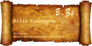 Bilik Zsuzsanna névjegykártya